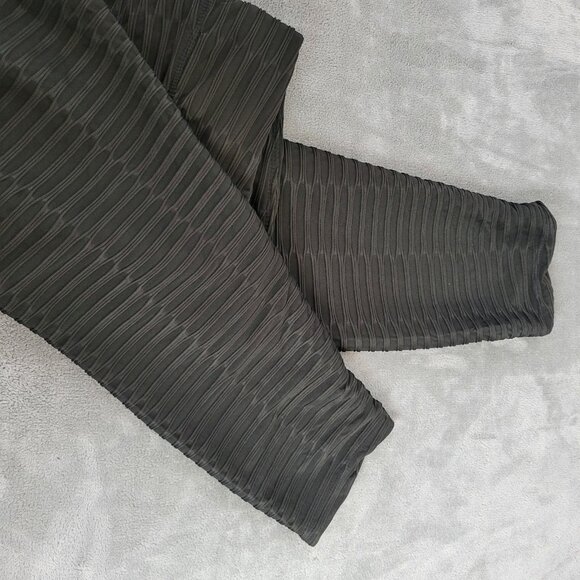 Nine West Active Women Leggings 3X Plus Black Pleated Pockets Poly Blend BLA115E - Picture 4 of 8